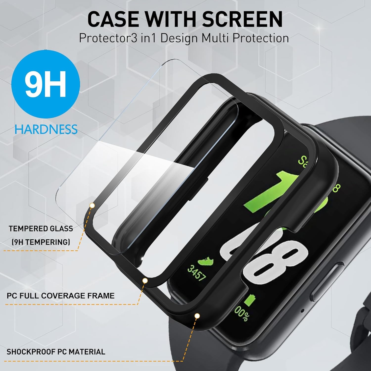 AliExpress Matte Case with Glass for Samsung Galaxy Fit3, view 4