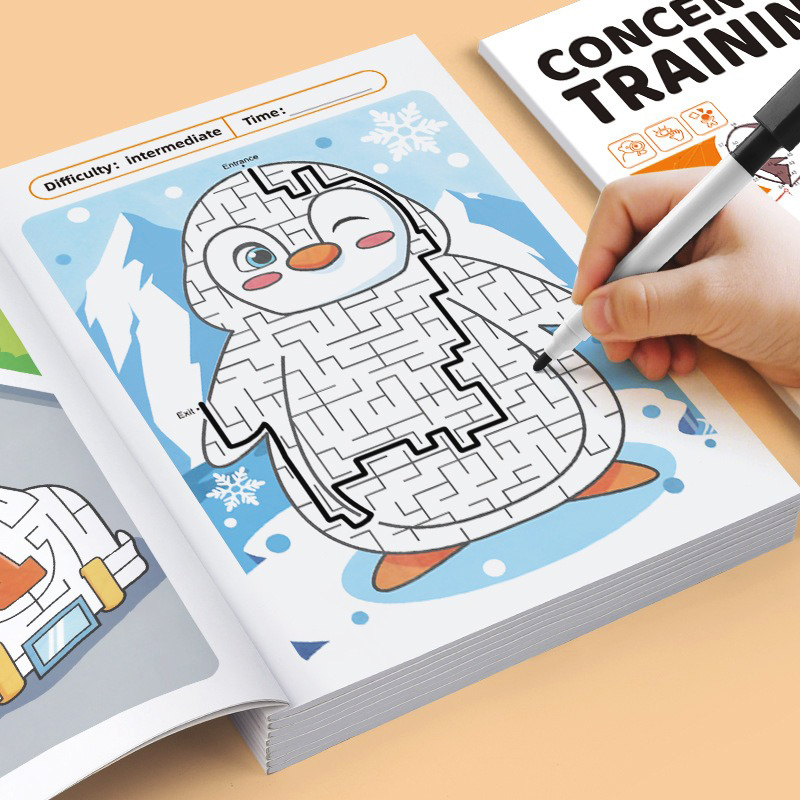 AliExpress Maze Game Book Enhancing Cognitive Development Attention Training Specific Concentration Puzzle Colorful Pages for Age 3-8