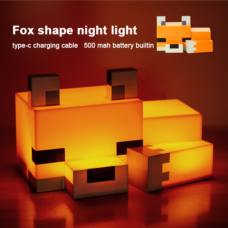 AliExpress MC Game Cute Fox Night Light Soft Orange Glow Officially Licensed Decor And Desk Lamp For Gaming Room Or Kids And Tween Bedroom