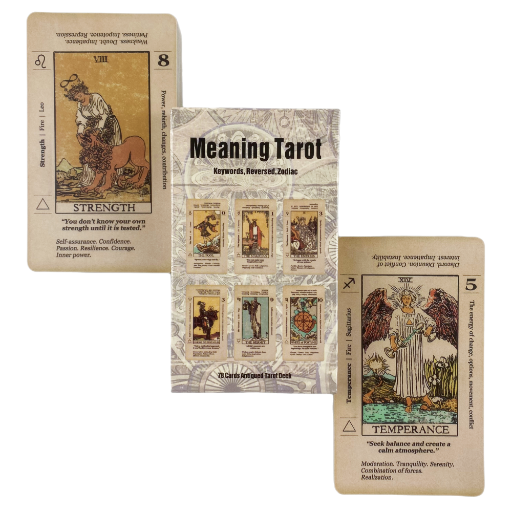 AliExpress Meaning Tarot Card With Meaning On Them Beginner Tarot Keyword Antiqued Tarot Deck Learn Tarot 78 Cards