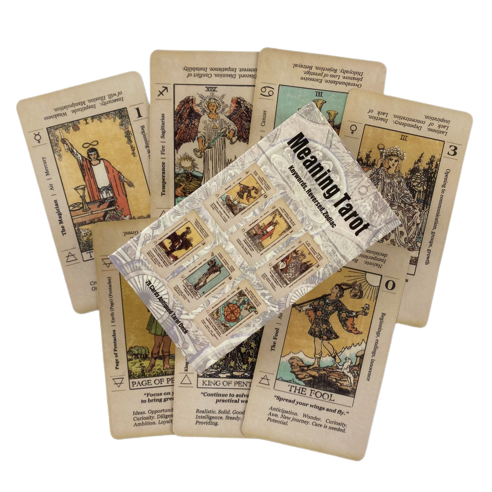 AliExpress Meaning Tarot Card With Meaning On Them Beginner Tarot Keyword Antiqued Tarot Deck Learn Tarot 78 Cards, view 4