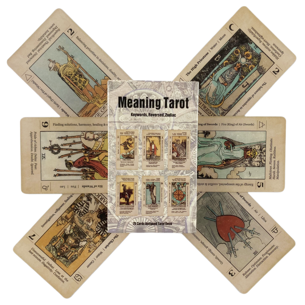 AliExpress Meaning Tarot Card With Meaning On Them Beginner Tarot Keyword Antiqued Tarot Deck Learn Tarot 78 Cards, view 5