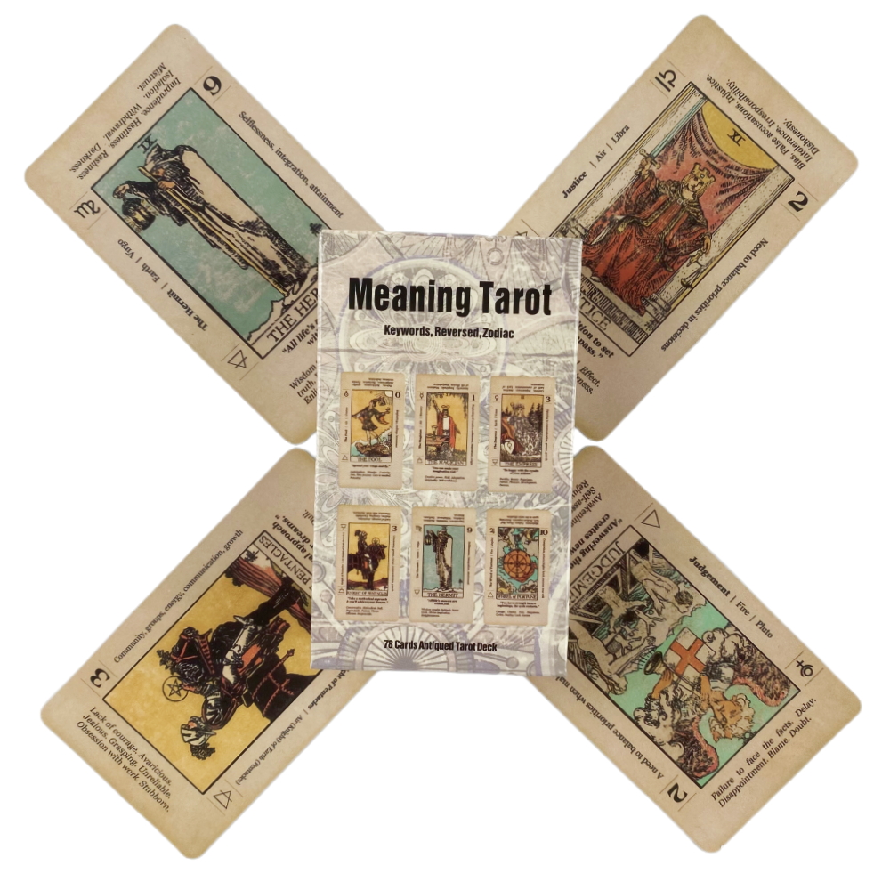 AliExpress Meaning Tarot Card With Meaning On Them Beginner Tarot Keyword Antiqued Tarot Deck Learn Tarot 78 Cards, view 6