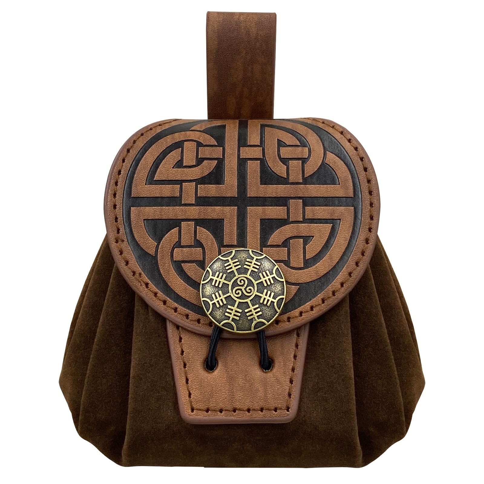 AliExpress Medieval Embossed Faux Leather Belt Bag, Retro Renaissance Portable Waist Pouch Coin Purse Dice Bag For LARP Ren Faire