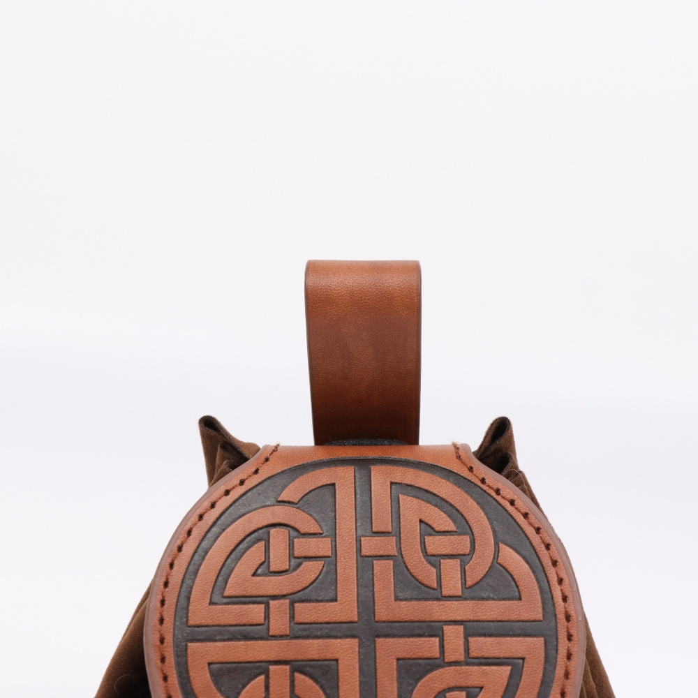 AliExpress Medieval Embossed Faux Leather Belt Bag, Retro Renaissance Portable Waist Pouch Coin Purse Dice Bag For LARP Ren Faire, view 6