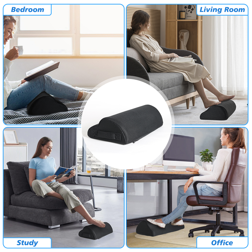 AliExpress Memory Foam Office Foot Stool & Under Desk Footrest Leg Elevation Pillow for Gaming & Home Office, view 3