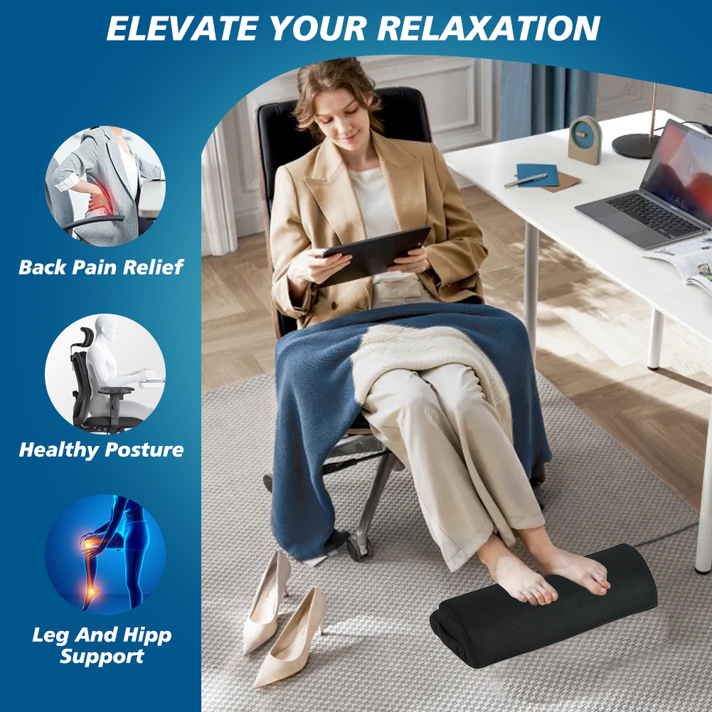 AliExpress Memory Foam Office Foot Stool & Under Desk Footrest Leg Elevation Pillow for Gaming & Home Office, view 4