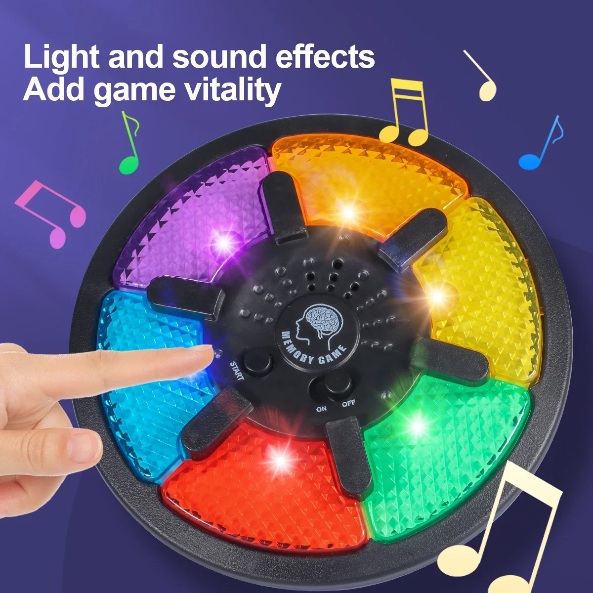 AliExpress Memory Game Machine Handheld Electronic Memory Game with Light and Sound Puzzles Creative Interactive Game Toys Memory Training