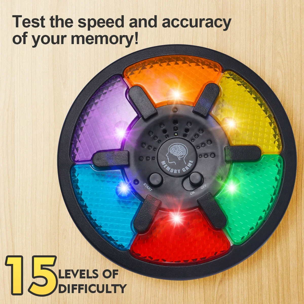 AliExpress Memory Game Machine Handheld Electronic Memory Game with Light and Sound Puzzles Creative Interactive Game Toys Memory Training, view 3