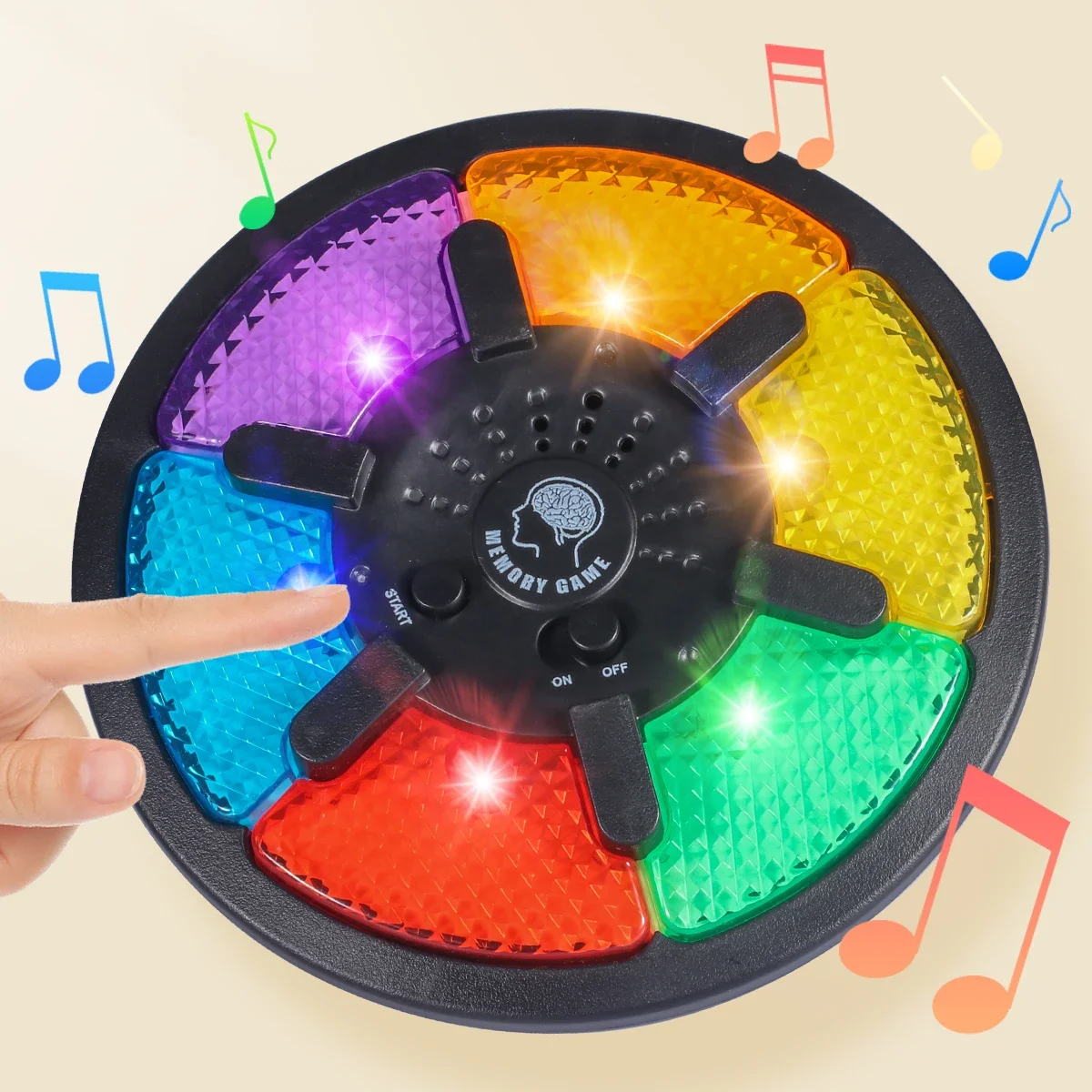 AliExpress Memory Game Machine Handheld Electronic Memory Game with Light and Sound Puzzles Creative Interactive Game Toys Memory Training, view 4