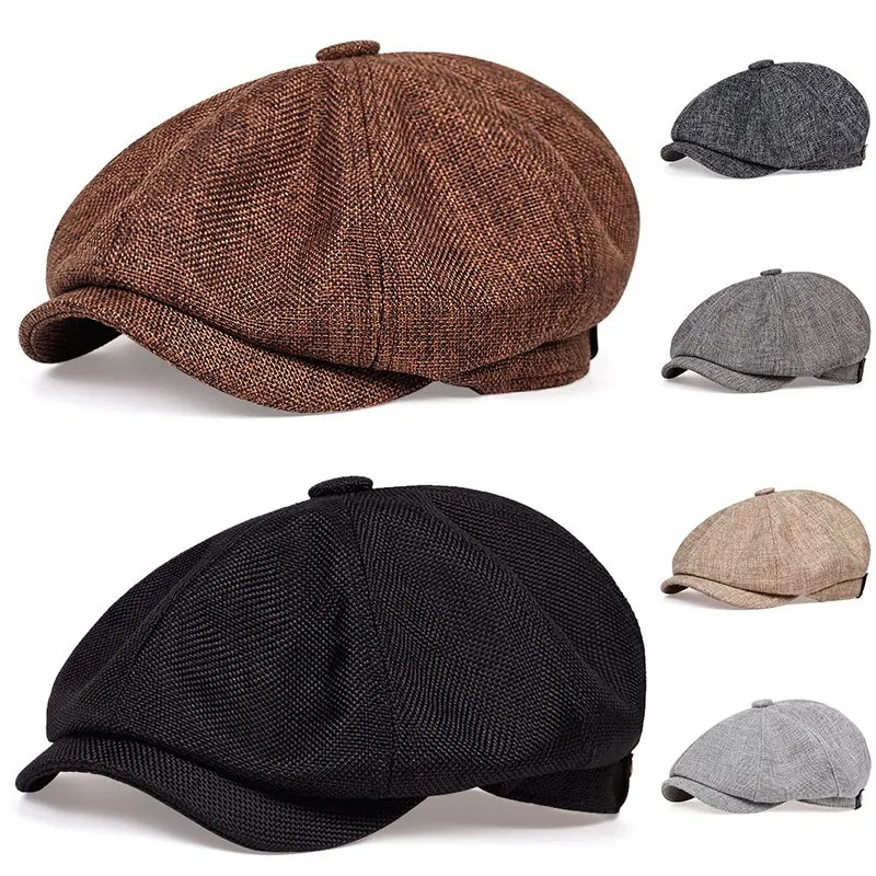 AliExpress Men's Retro Octagonal Newsboy Cap