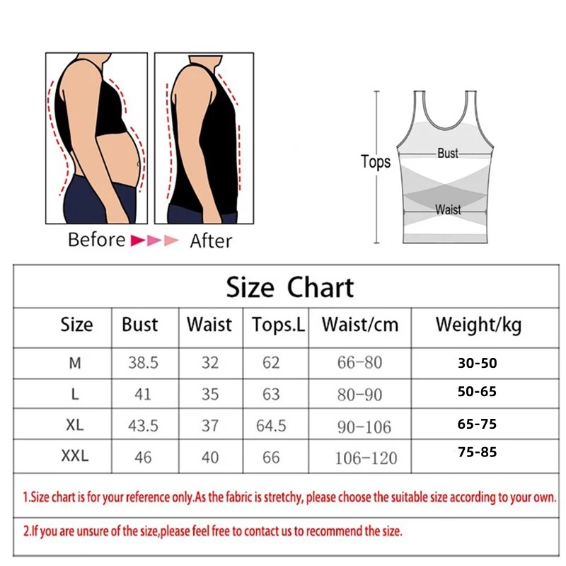 AliExpress Men Compression Shirts for Men Shapewear Chest Abdomen Control Body Shaper Slimming Undershirt Workout Vest Tank Top, view 2