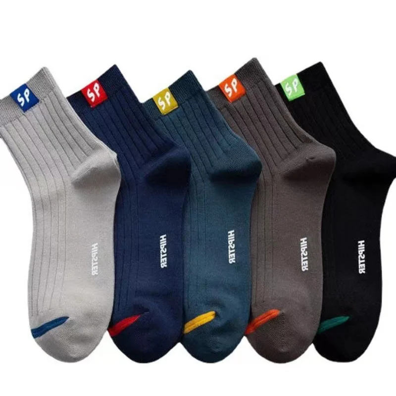 AliExpress Men Letters Socks mid Length Fashion Socks Comfortable Soft Lightweight Breathable Casual Socks for Versatile Wear, view 2