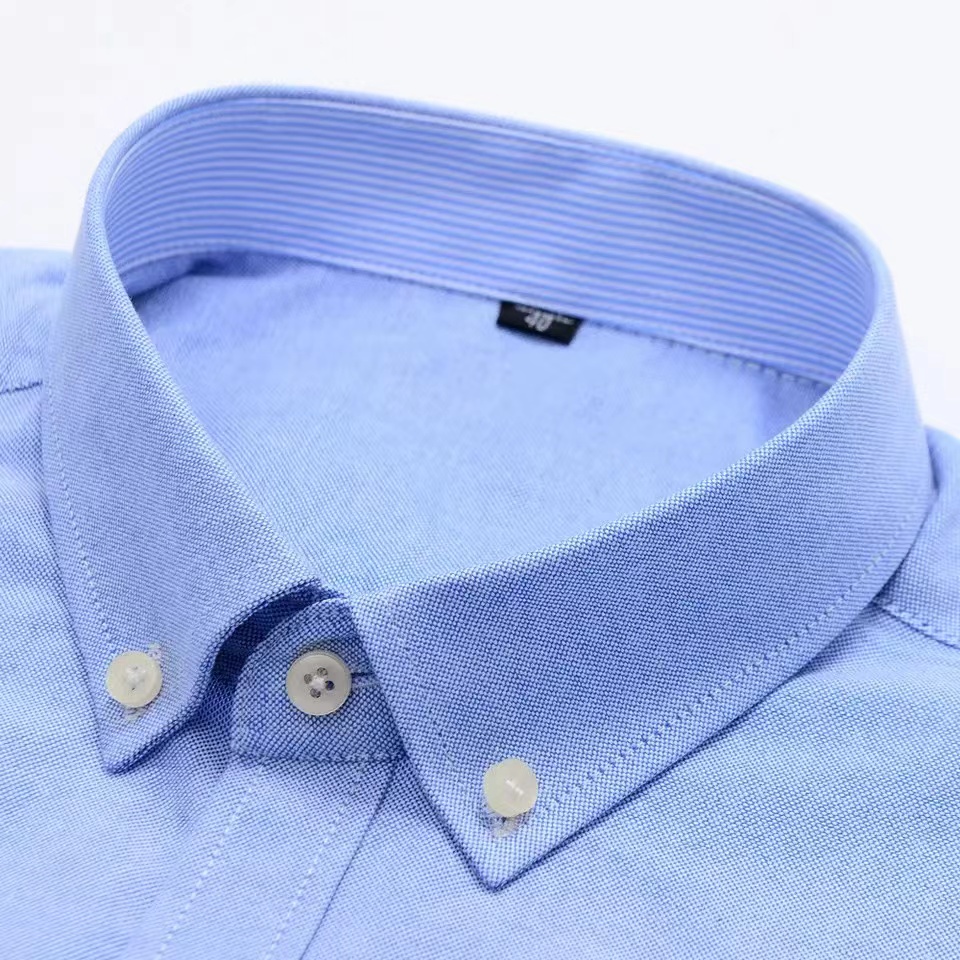AliExpress Men's 100% Cotton Long-Sleeve Oxford Shirt, view 2