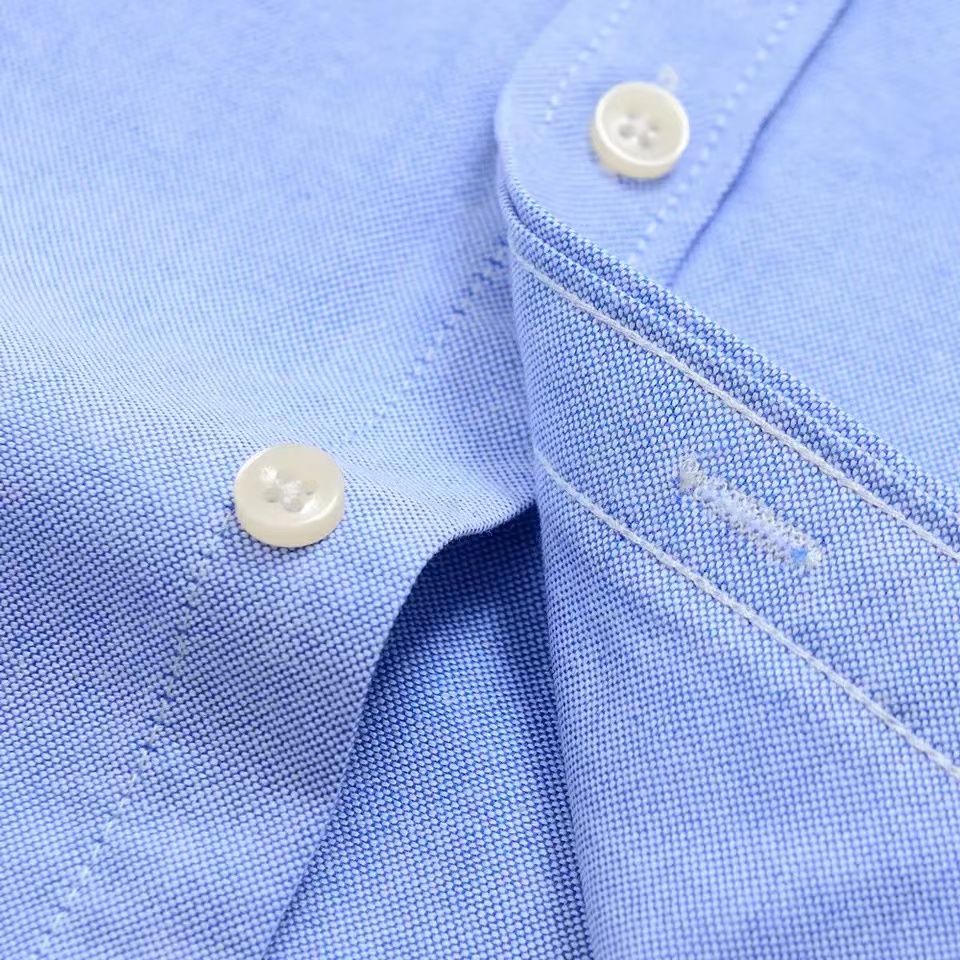 AliExpress Men's 100% Cotton Long-Sleeve Oxford Shirt, view 5