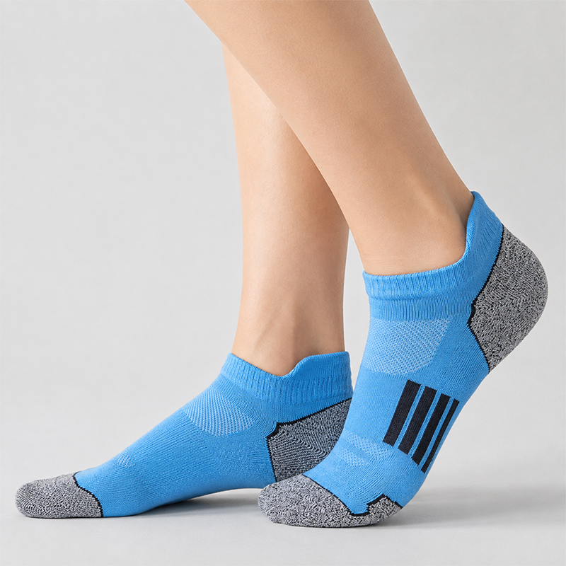 AliExpress Men's Athletic Ankle Socks Breathable Mesh Cushioned Low Cut Running Sports Sock High Quality Comfortable Fashionable Short Sox, view 2