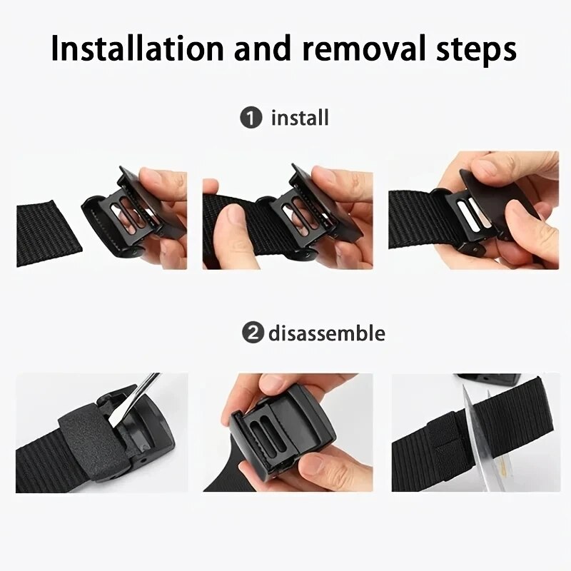 AliExpress Metal-Free Canvas Nylon Tactical Belt, view 4