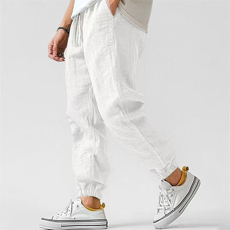 AliExpress Men's Soft Linen-Style Drawstring Pants