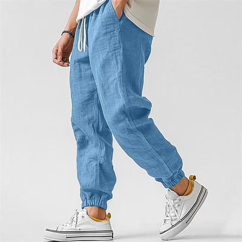 AliExpress Men's Soft Linen-Style Drawstring Pants, view 6