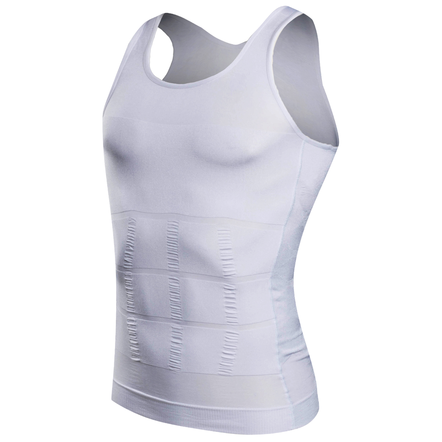 AliExpress Men's Compression Body Shaper Tank Top, Slimming Vest Abs Abdomen Slim Gym Workout Tummy Control Compression Tank Top Shapewear, view 4