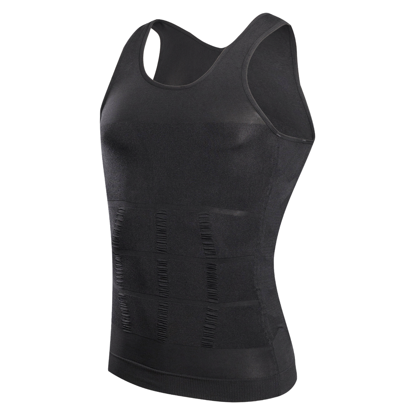 AliExpress Men's Compression Body Shaper Tank Top, Slimming Vest Abs Abdomen Slim Gym Workout Tummy Control Compression Tank Top Shapewear, view 5