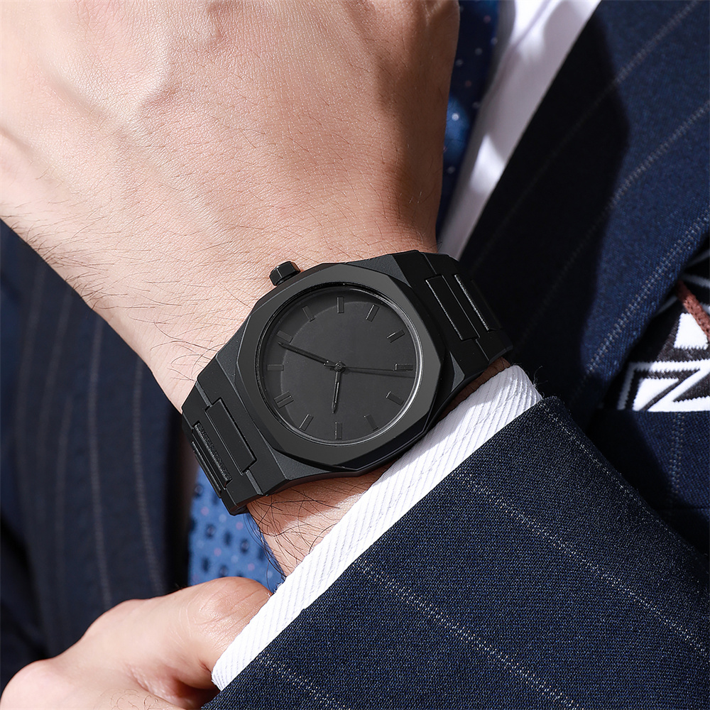 AliExpress Men's Black Large-Dial Quartz Watch, view 5