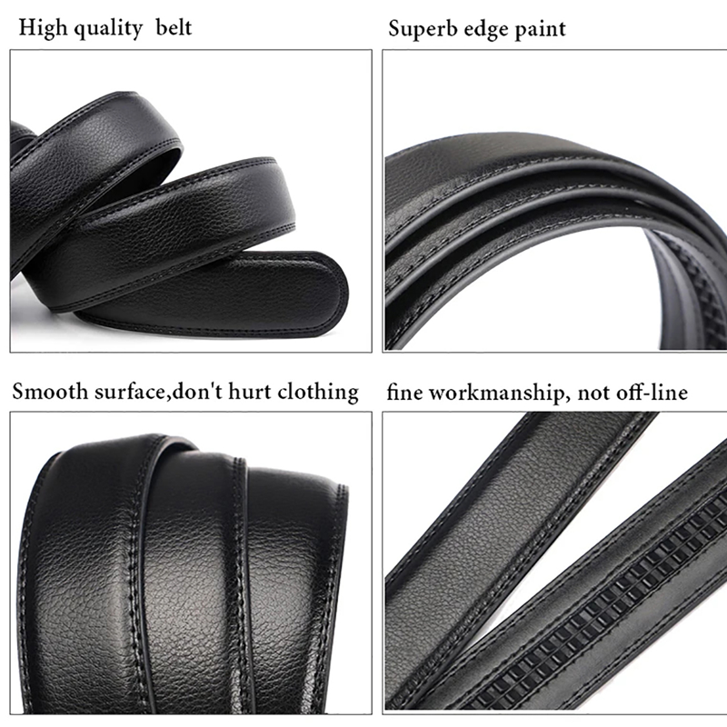 AliExpress Men's High-Quality Belt 110cm 120cm 130cm Luxury Belt, Black Men's Automatic Buckle Jeans Men's Belt Suit Belt, view 6