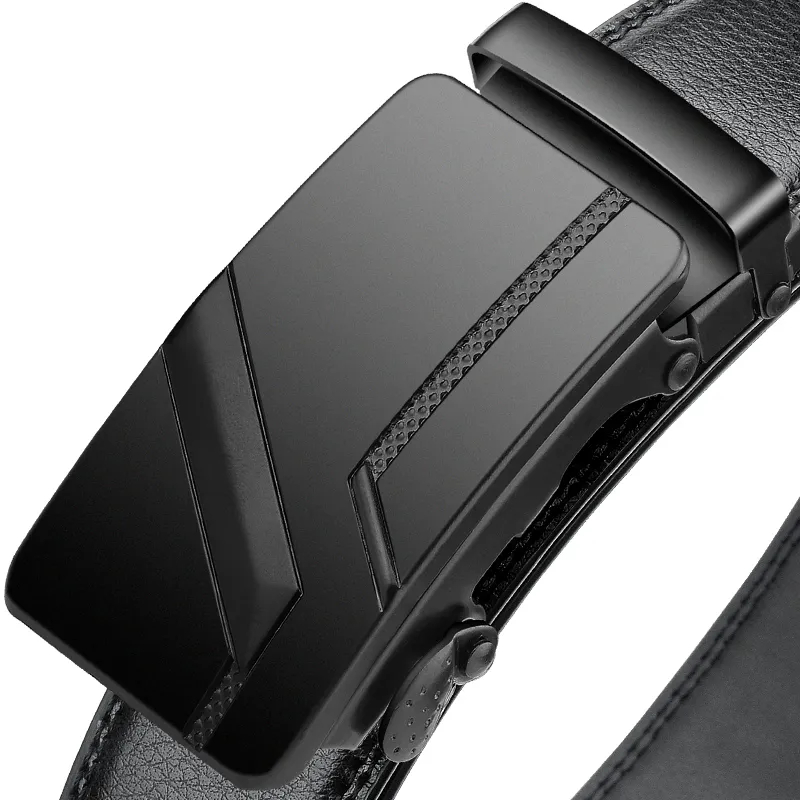 AliExpress Men's High-Quality Belt 110cm 120cm 130cm Luxury Belt, Black Men's Automatic Buckle Jeans Men's Belt Suit Belt, view 4