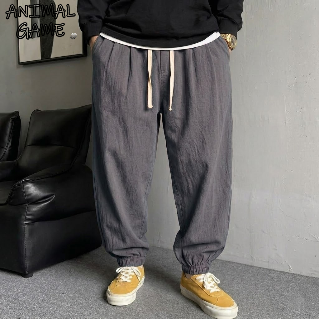 AliExpress Men's Loose-Fit Drawstring Harem Joggers