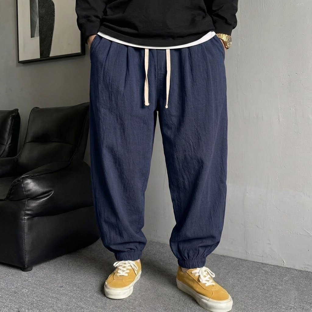 AliExpress Men's Loose-Fit Drawstring Harem Joggers, view 4