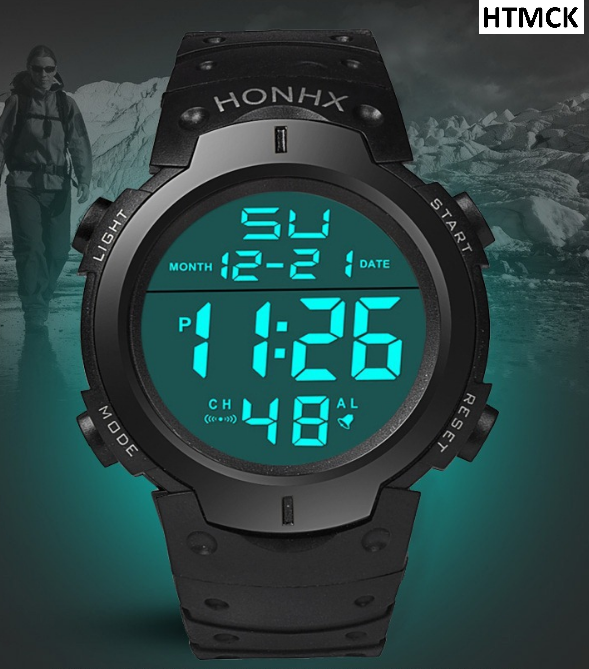 AliExpress Men's LED Digital Sports Watch with Rubber Strap, view 2