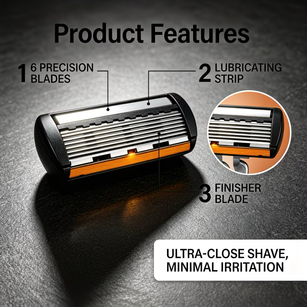 AliExpress Men's Safety Razor Set with Aloe Lubricating Strip, view 5