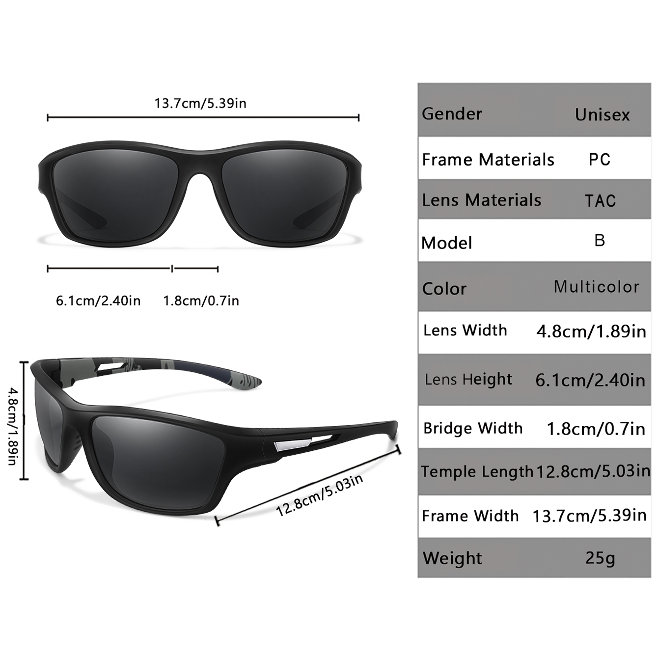 AliExpress Men's Polarized Fishing Sunglasses Men Women Cycling Driving Hiking Sun Glasses Anti-glare UV400 Eyewear TAC Lens 1 PC, view 2