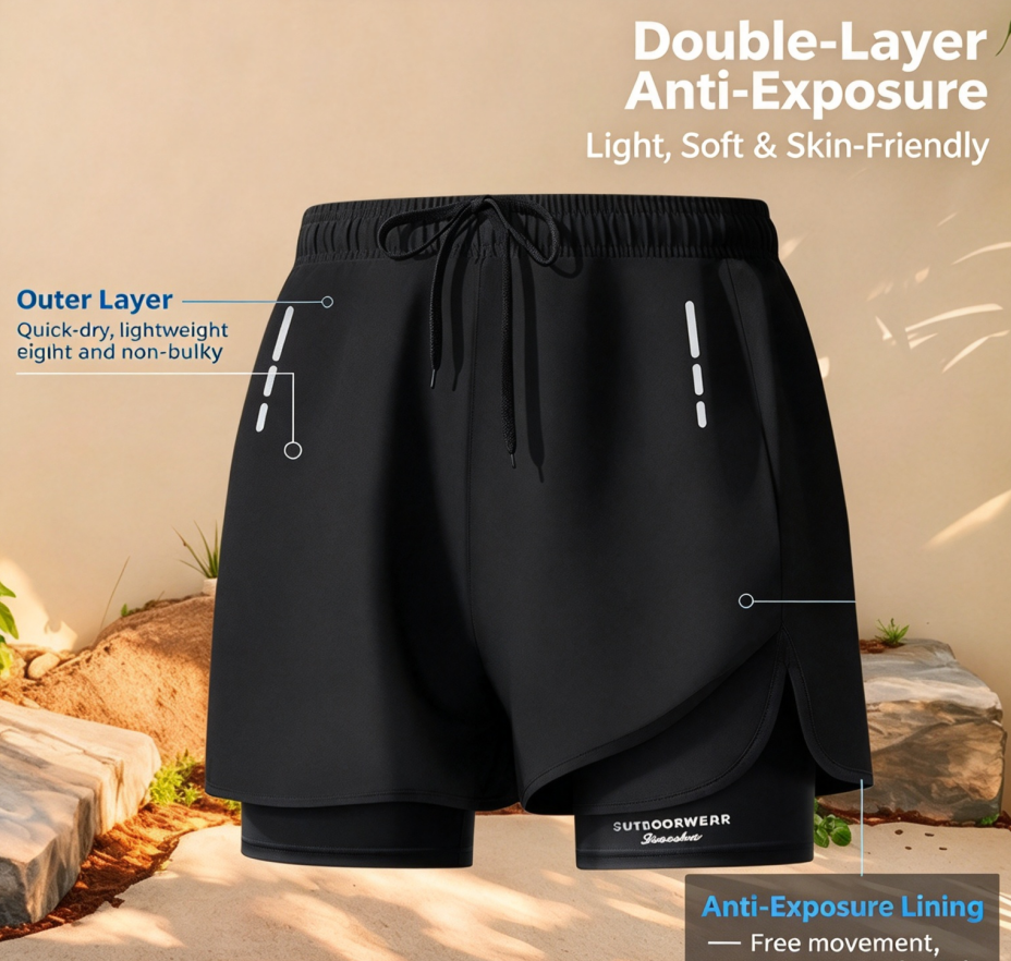AliExpress Men's Quick-Dry Swim Trunks, view 6