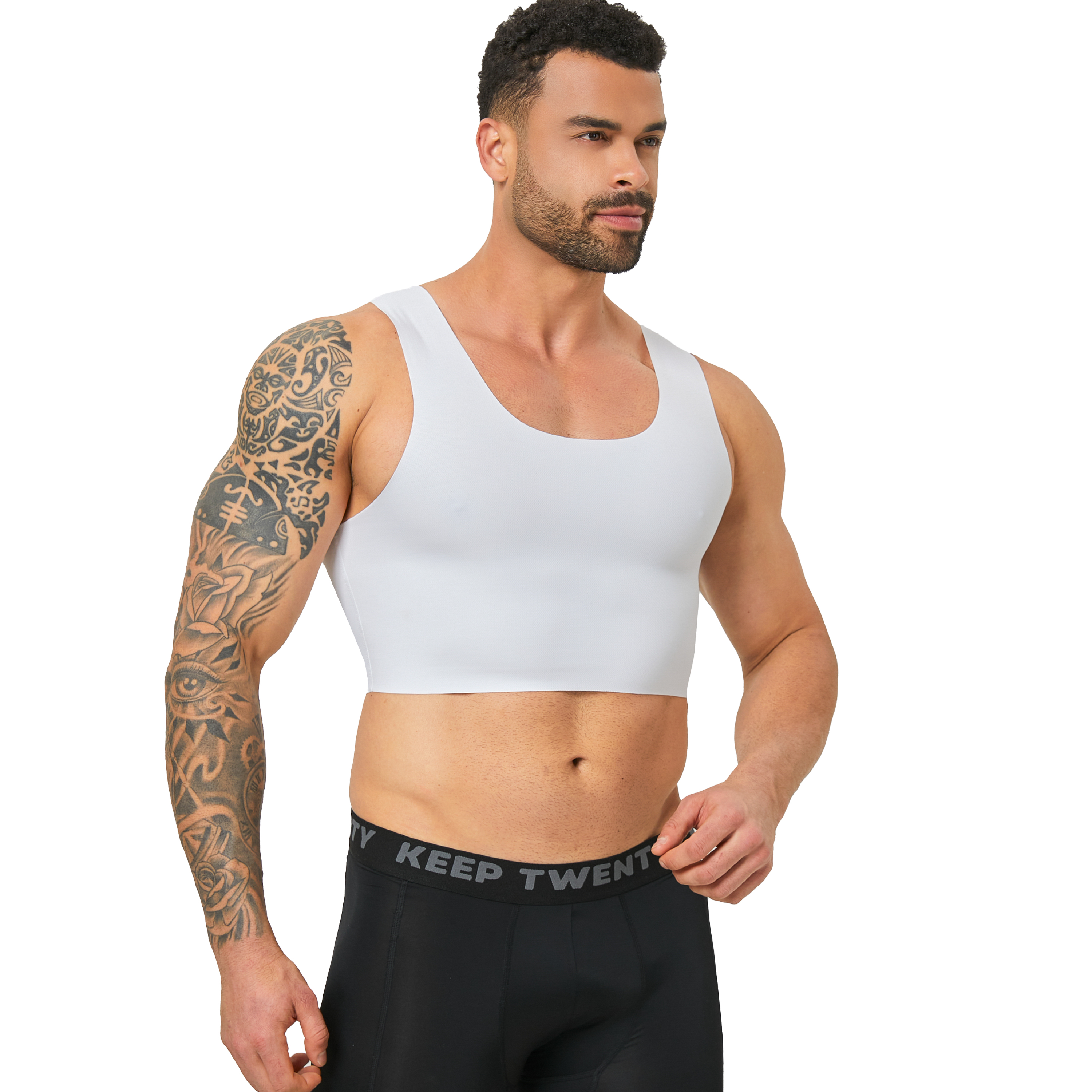 AliExpress Men's Seamless Compression Tank Top - Breathable Muscle Shirt for Workout & Everyday Wear, Inner Vest for Crossdresser, view 4