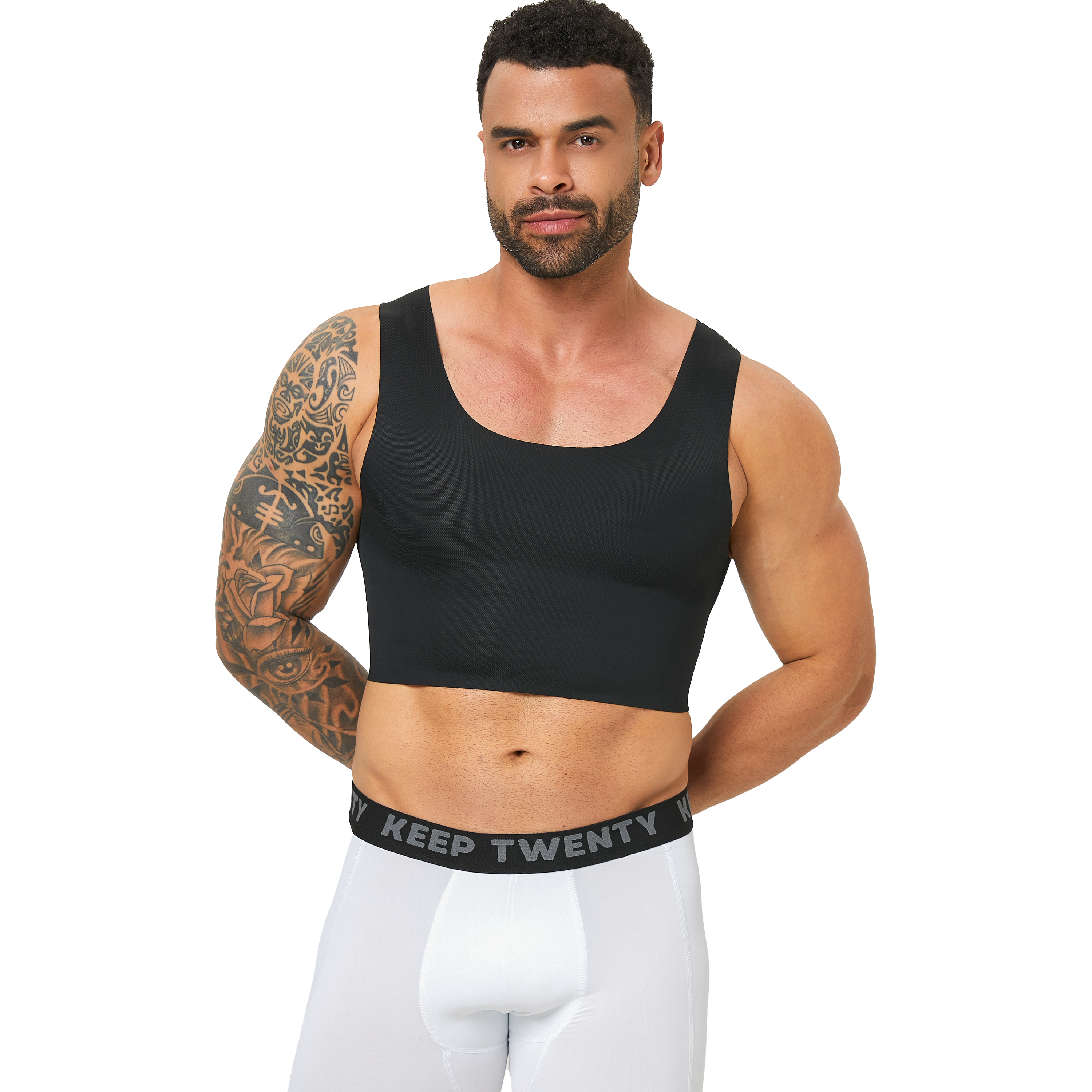 AliExpress Men's Seamless Compression Tank Top - Breathable Muscle Shirt for Workout & Everyday Wear, Inner Vest for Crossdresser, view 5