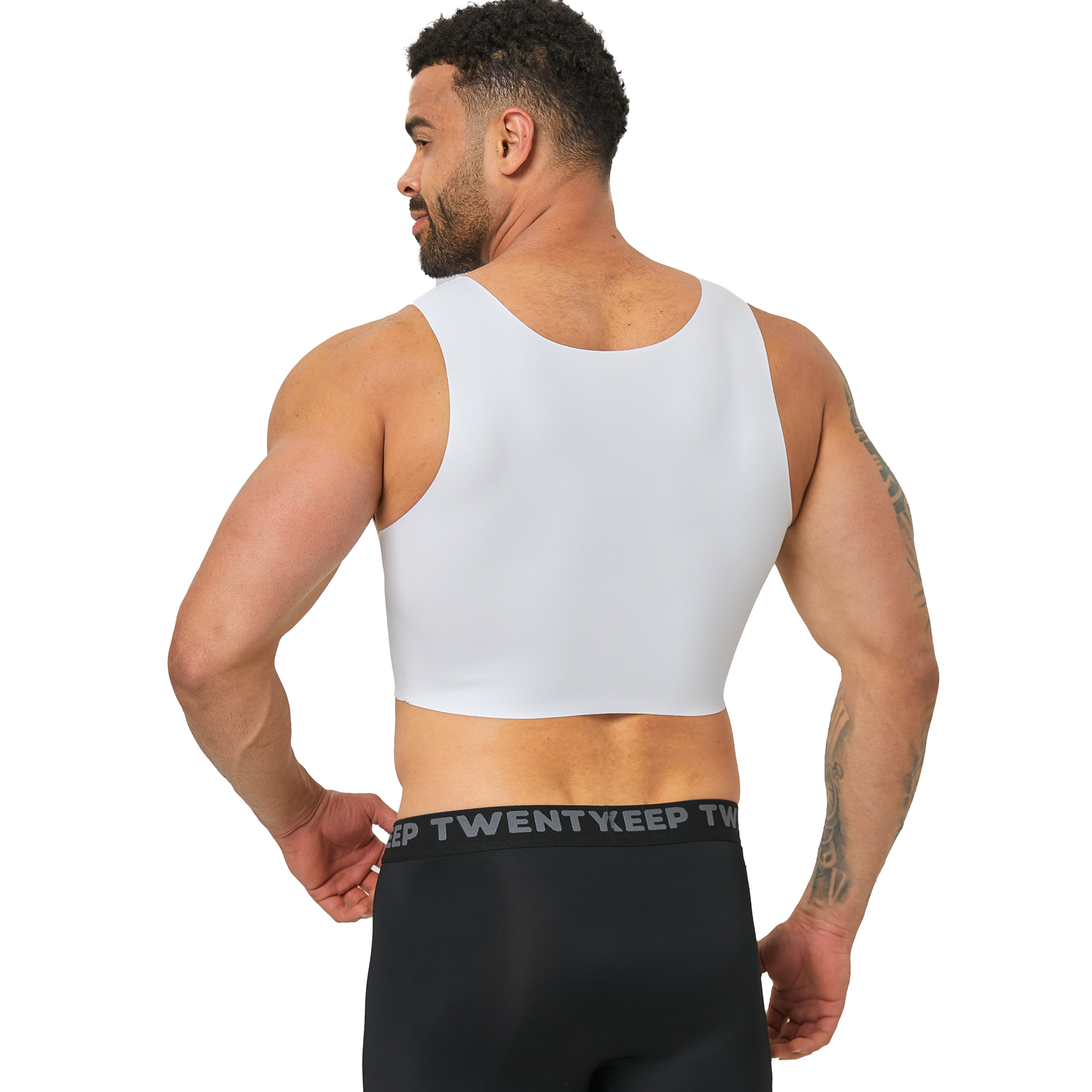 AliExpress Men's Seamless Compression Tank Top - Breathable Muscle Shirt for Workout & Everyday Wear, Inner Vest for Crossdresser, view 2