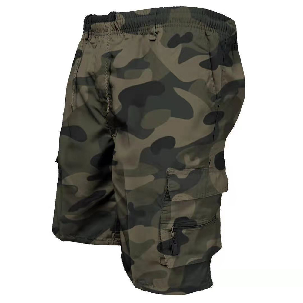 AliExpress Men's Tactical Cargo Shorts Fashion Pocket Military Shorts Summer Camouflage Jogging Sports Casual Male Work Hiking Short Pants, view 3