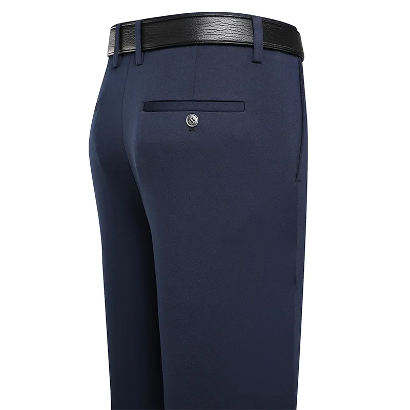 AliExpress Men's Trousers Stretchy Suit Pants Summer Spring Casual Business Pants Breathable Comfortable Loose Straight Formal Pants, view 2