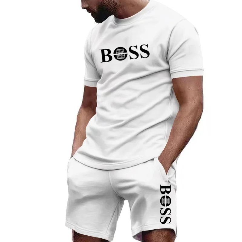 AliExpress Men's two-piece sportswear short sleeved T-shirt and pants set running and fitness sportswear 2026 summer big discount