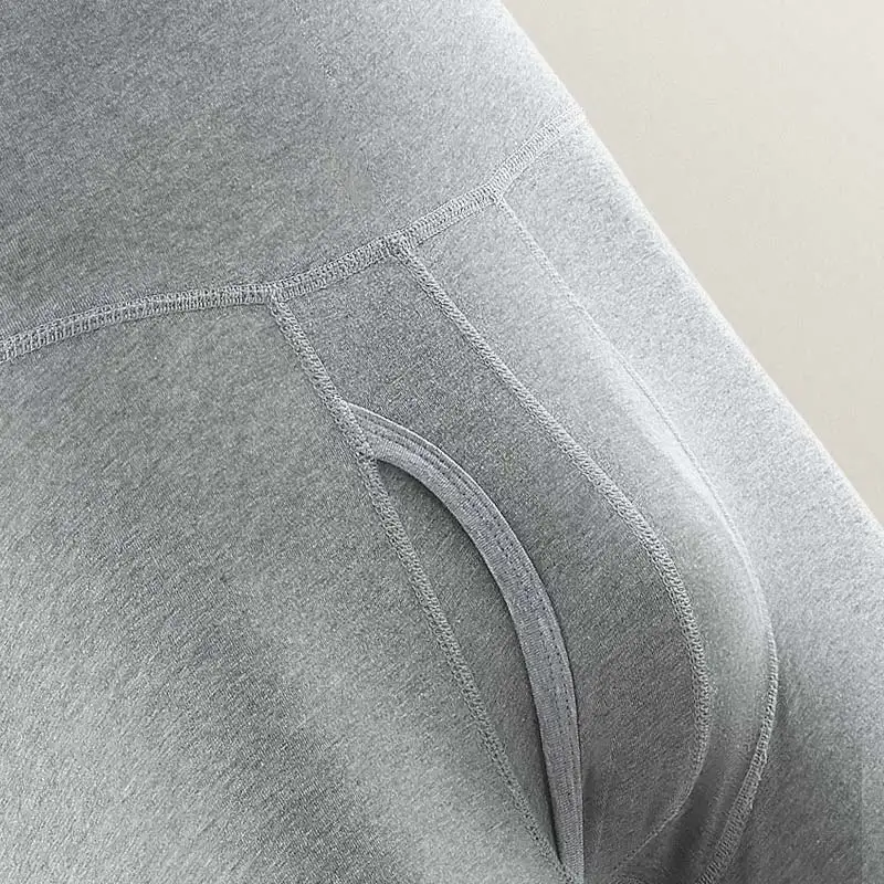 AliExpress Men's underwear Men's cotton high waist belly large size lengthening anti-wear leg plus fat warm sports boxer shorts, view 5