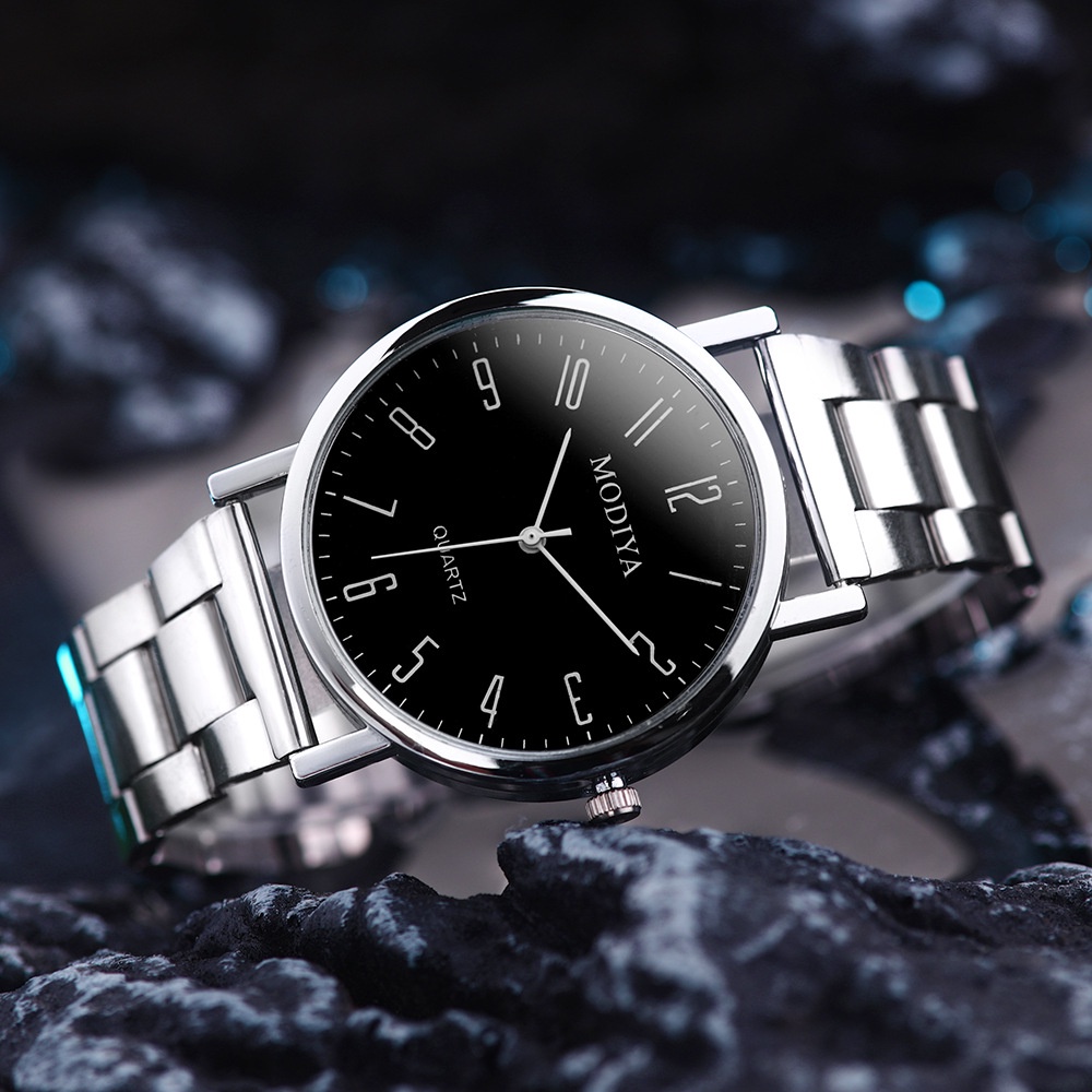 AliExpress Men's Casual Quartz Watch with Silver Alloy Band