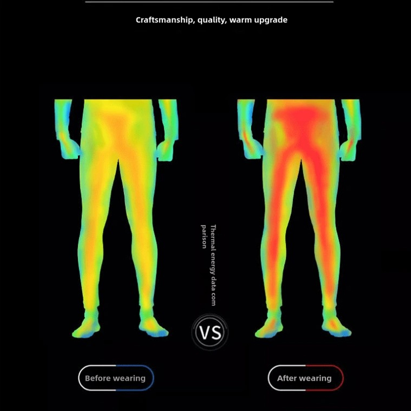 AliExpress Men's Winter Thermal Underwear Fleece Compression Pants Stay Warm and Comfortable During Sports and Running Activities, view 2