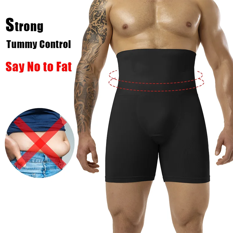 AliExpress Men Slimming Brief High Waist Breathable 3D Pouch Underwear Tummy Control Boxer Belly Flat Shapewear Pant Compression Shorts, view 4