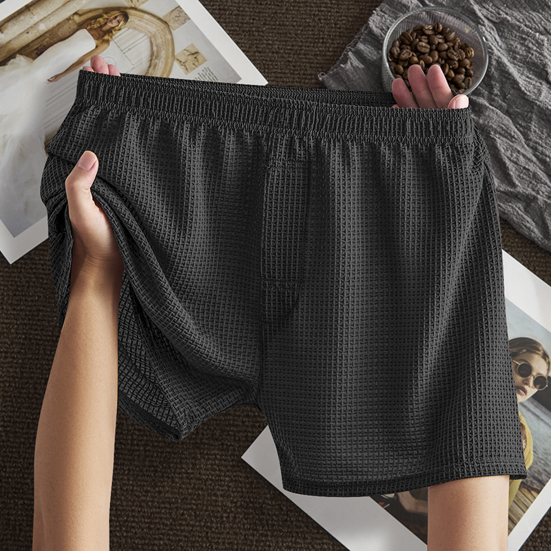 AliExpress Mens Aro Pants Ice Silk Cool-Feeling Loose Breathable Boxer Briefs Men Seamless Boxer Shorts Male Underwear Man Pajama Pants, view 5