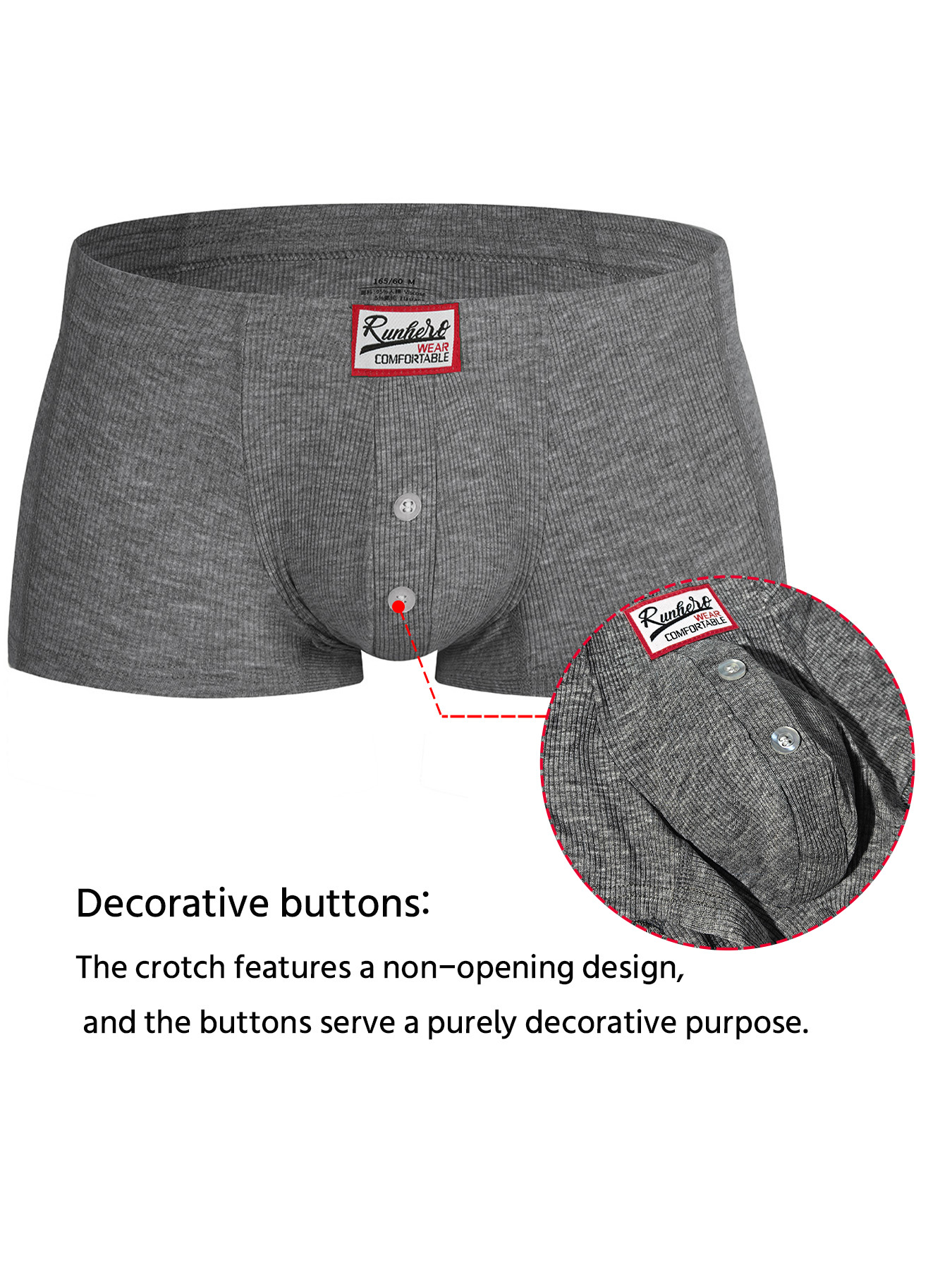 AliExpress Mens Boxers Sexy Low-waist Underwear New Arrivals U Convex Pouch Button Underpants Boxershorts Male Panties Boxer, view 3