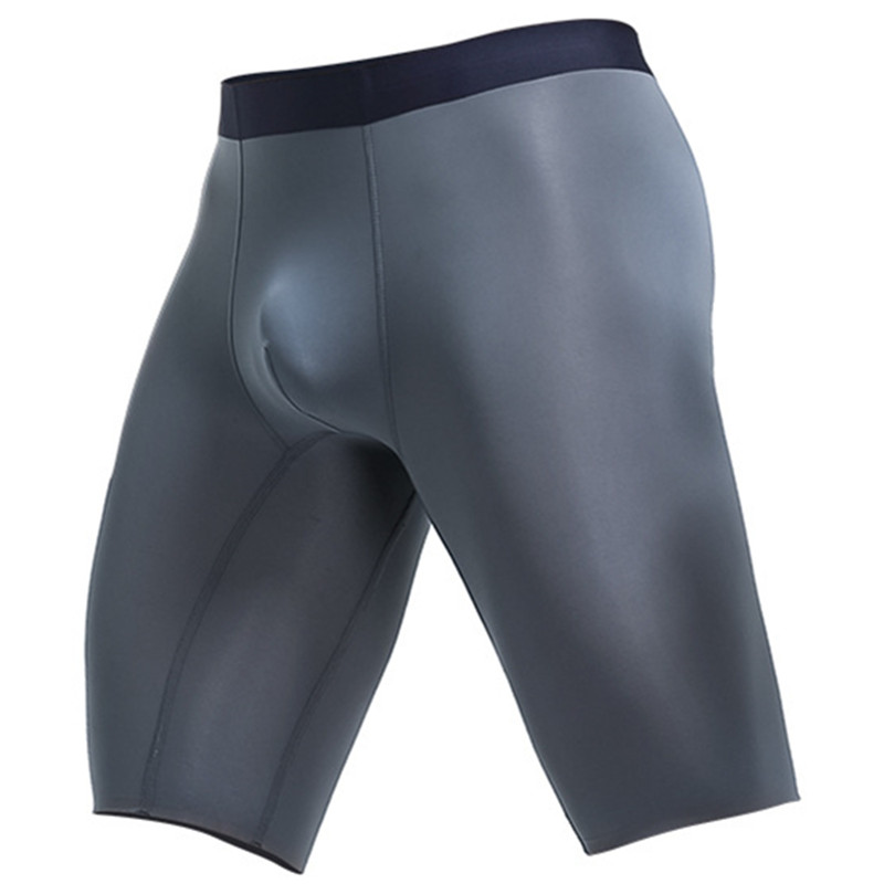 AliExpress Mens Underwear Boxers Shorts Homme Slim Thin Ice Silk Panties Man Breathable Pouch Middle Long Leg Underpants Cueca Calzoncillos, view 3
