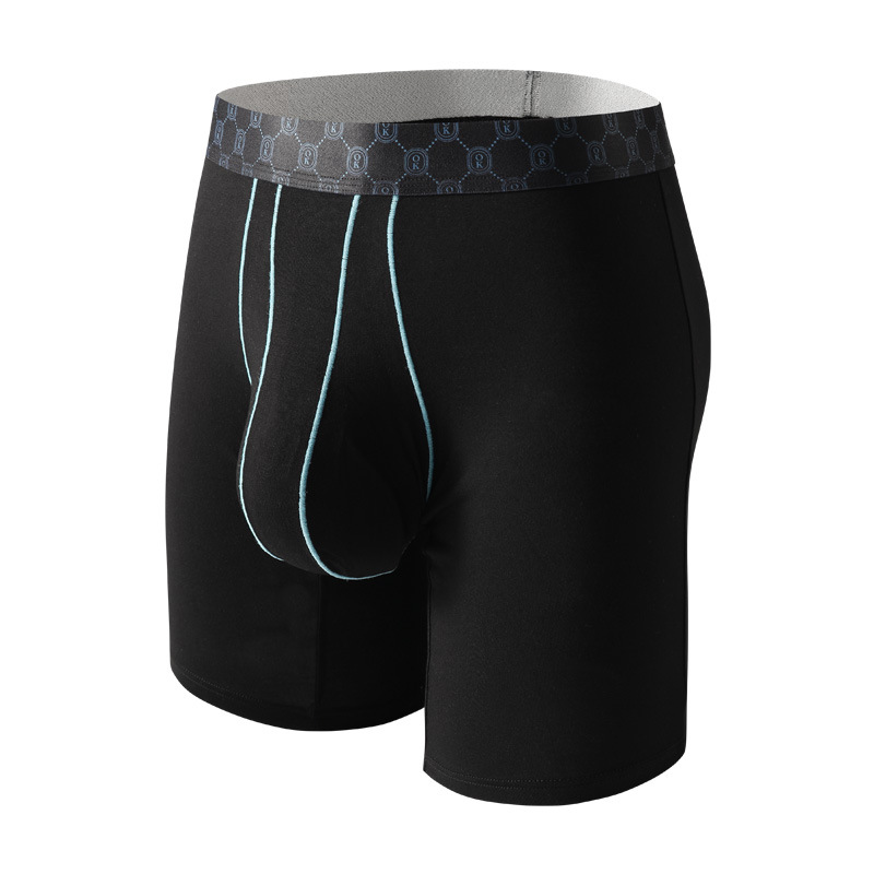 AliExpress Mens Underwear Soft Bamboo Fiber Boxer Shorts Hombre Breathable U Convex Pouch Panites Long Underpant Male Trunks Cueca L-XXL, view 2