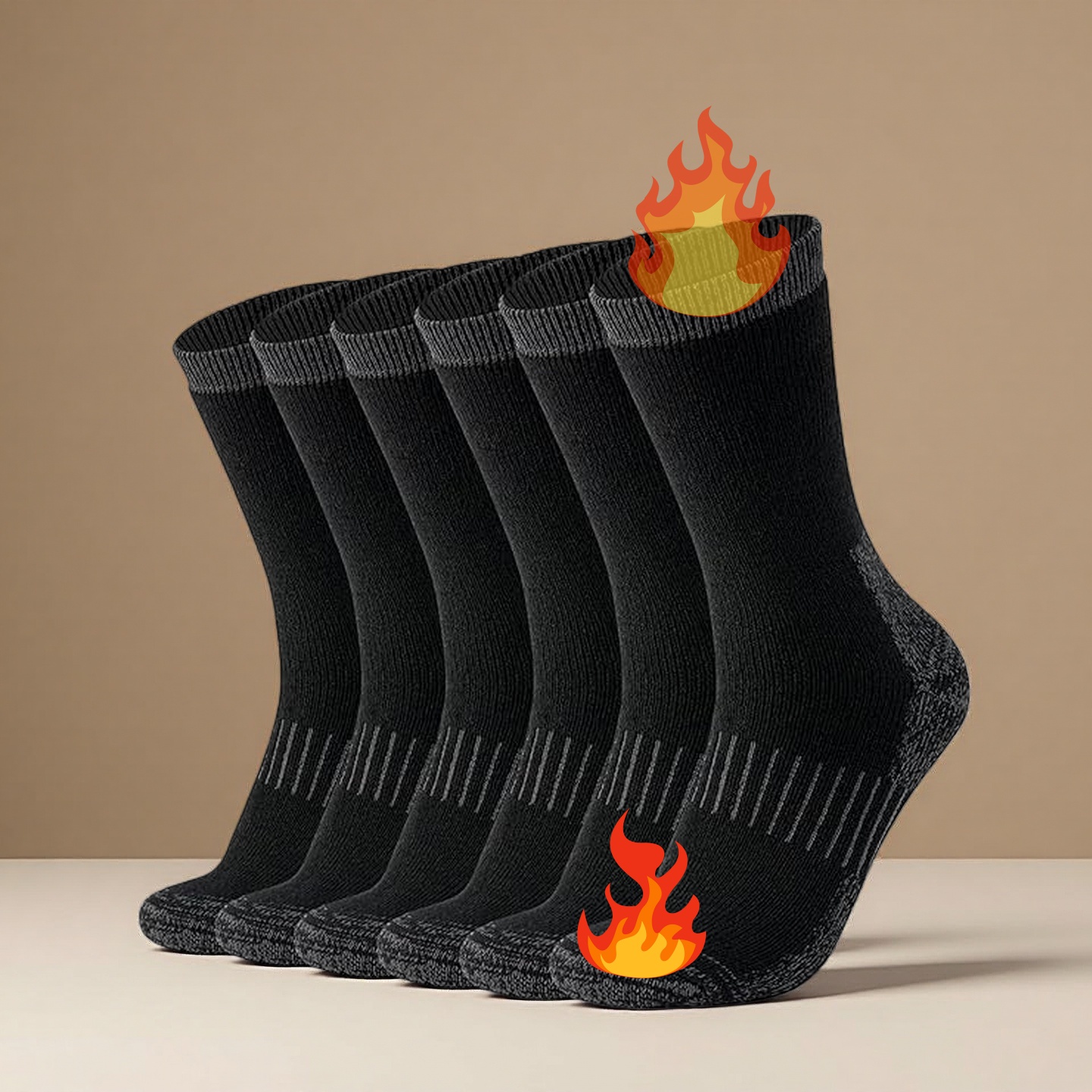 AliExpress Merino Wool Thermal Socks, Suitable for Both Men and Women, 3 Pairs of Fully Cushioned Winter Boot Socks, Ideal for Hiking and Working in Cold Weather