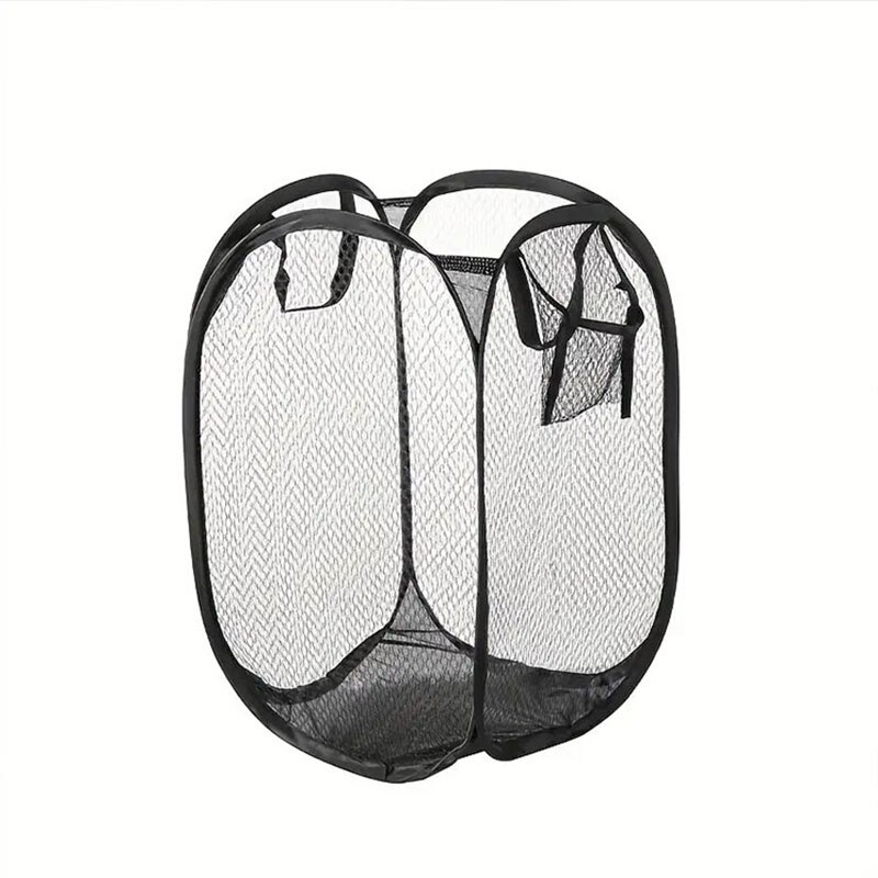 AliExpress Mesh Pop-up Laundry Basket, Foldable Dirty Clothes Storage Basket, Large Capacity Storage Basket, view 5